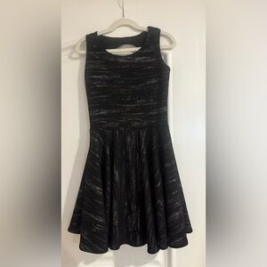 By Debra Black and Silver Kids Flared Dress